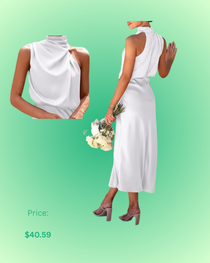 PrettyGarden Satin Slip Dress