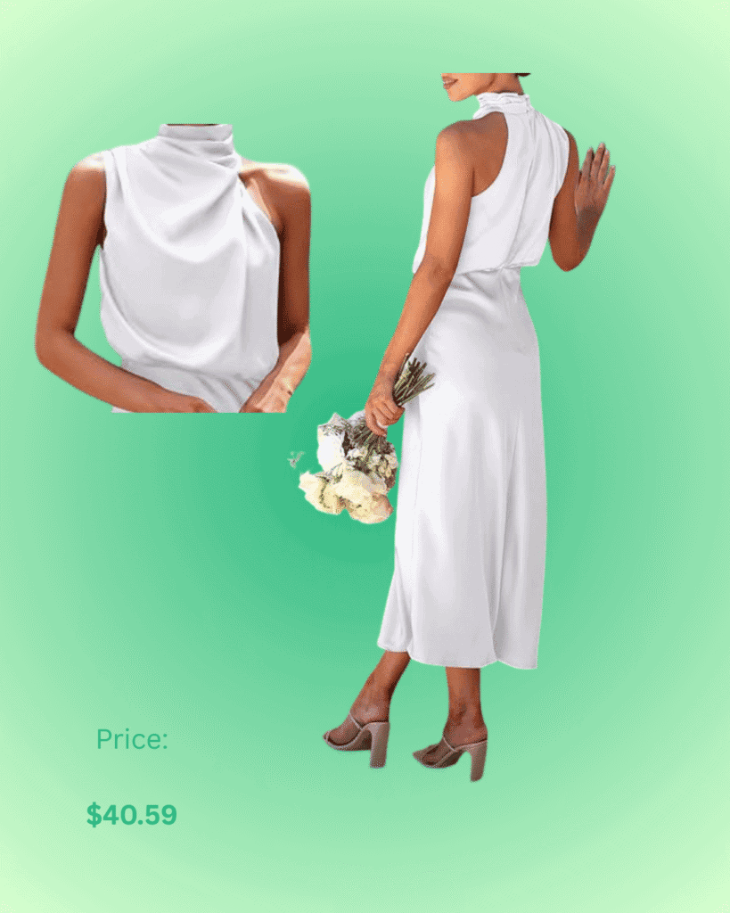 PrettyGarden Satin Slip Dress