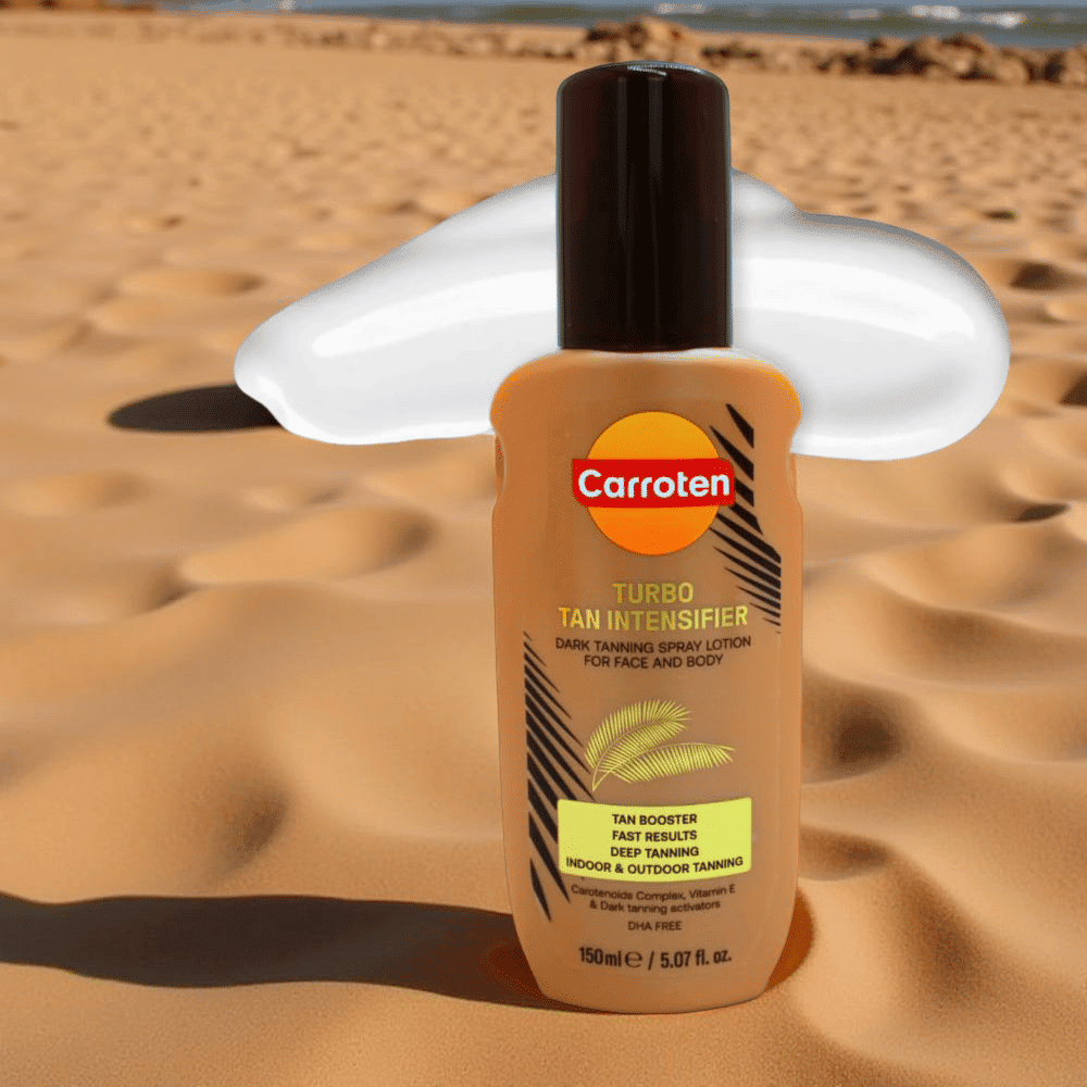 Carroten Turbo Tan Intensifier Deep Tanning Spray Lotion for Face & Body 