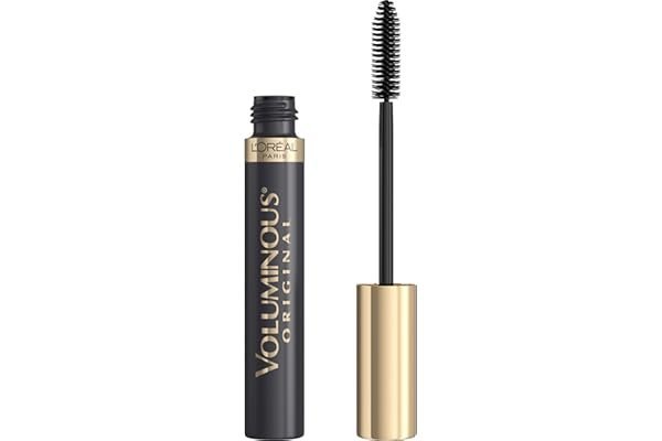 LโOreal Paris Original Voluminous Mascara, Building Mascara Volume and Length Formula, Washable, Blackest Black, 0.26 Fl Oz.,