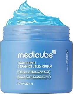 medicube Jelly Cream with Hyaluronic Acid | Daily Moisturizer for All Skin Types | Long-lasting Hydration with Hyaluronic ...
