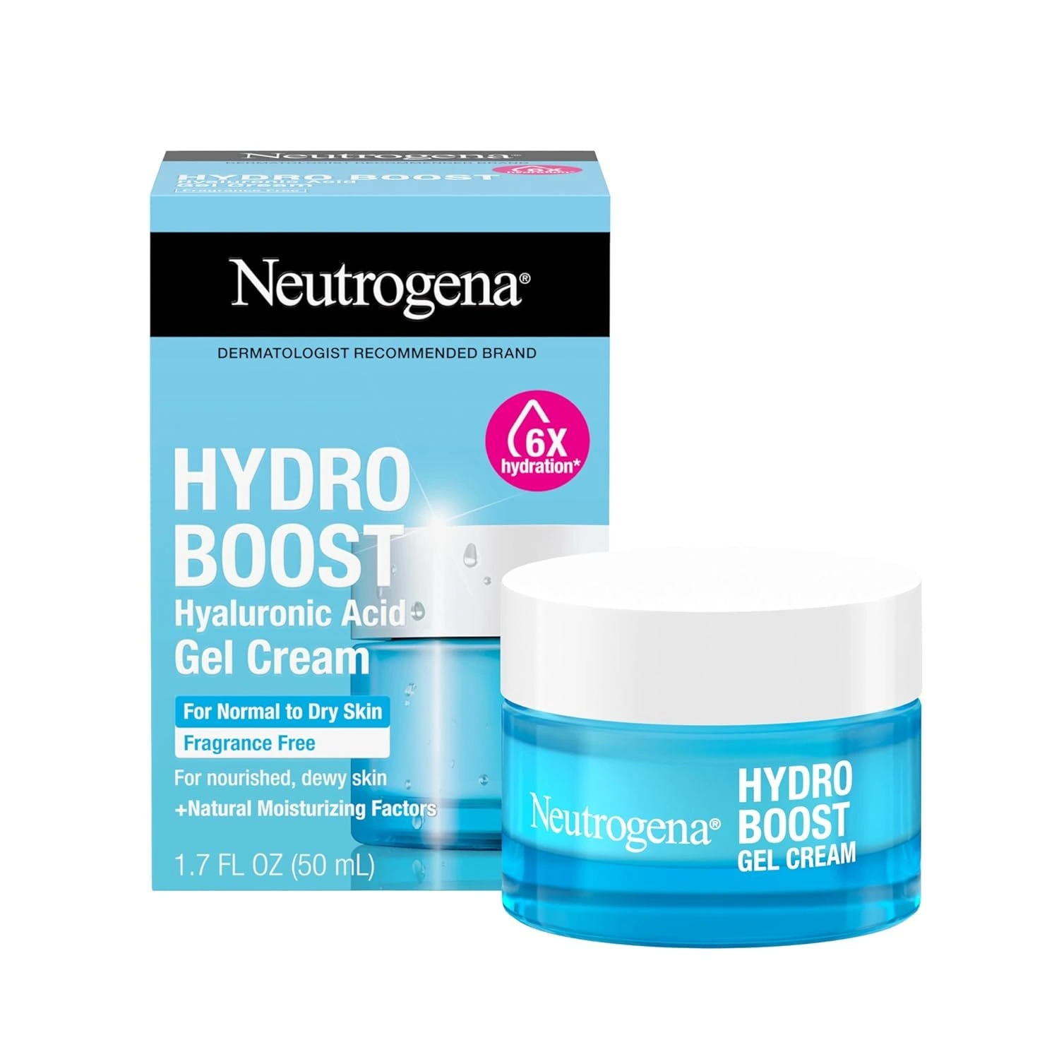 Neutrogena Hydro Boost Gel Cream for dry skin, hyaluronic acid, 50ml.