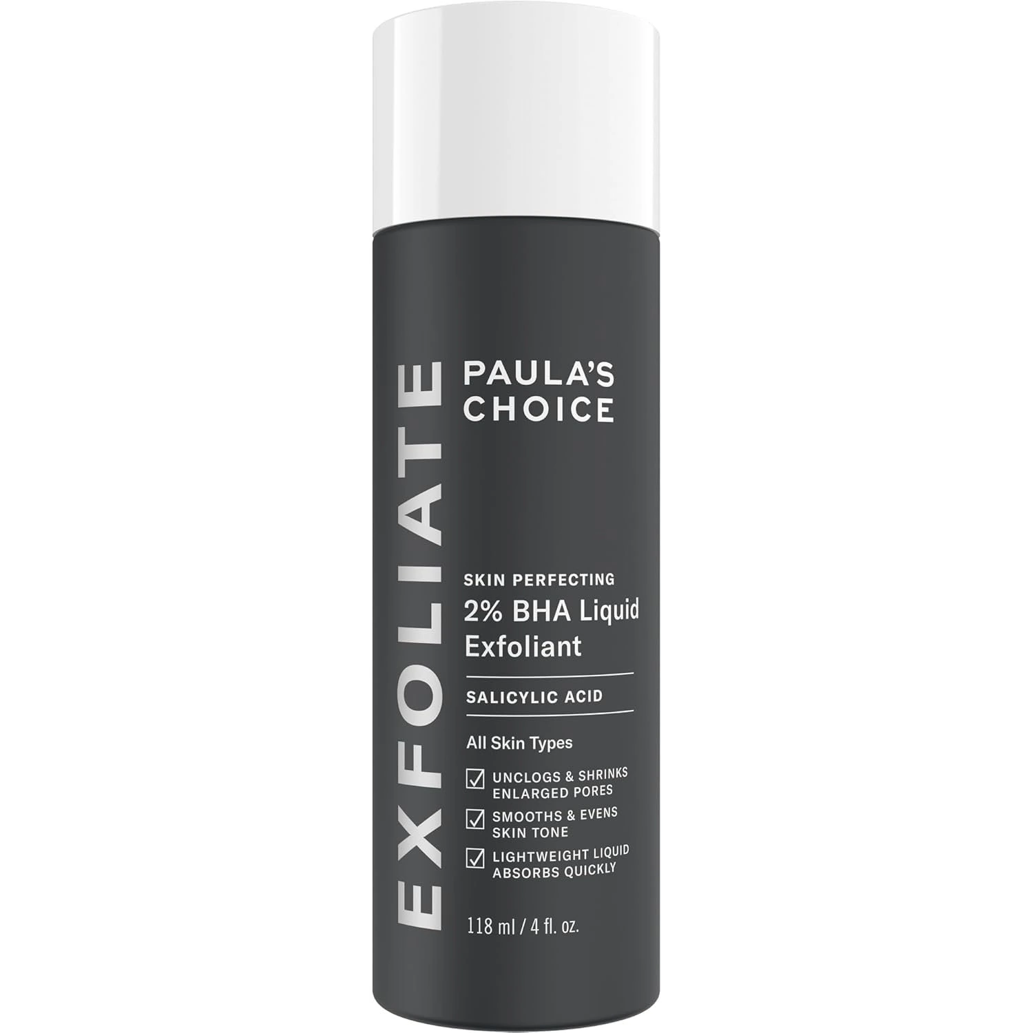 Paula's Choice SKIN PERFECTING 2% BHA Liquid Exfoliant with Salicylic Acid, Facial Polish for Pores, Wrinkles & Fine Lines, Suitable for Blackhead-Prone Skin, Fragrance-Free