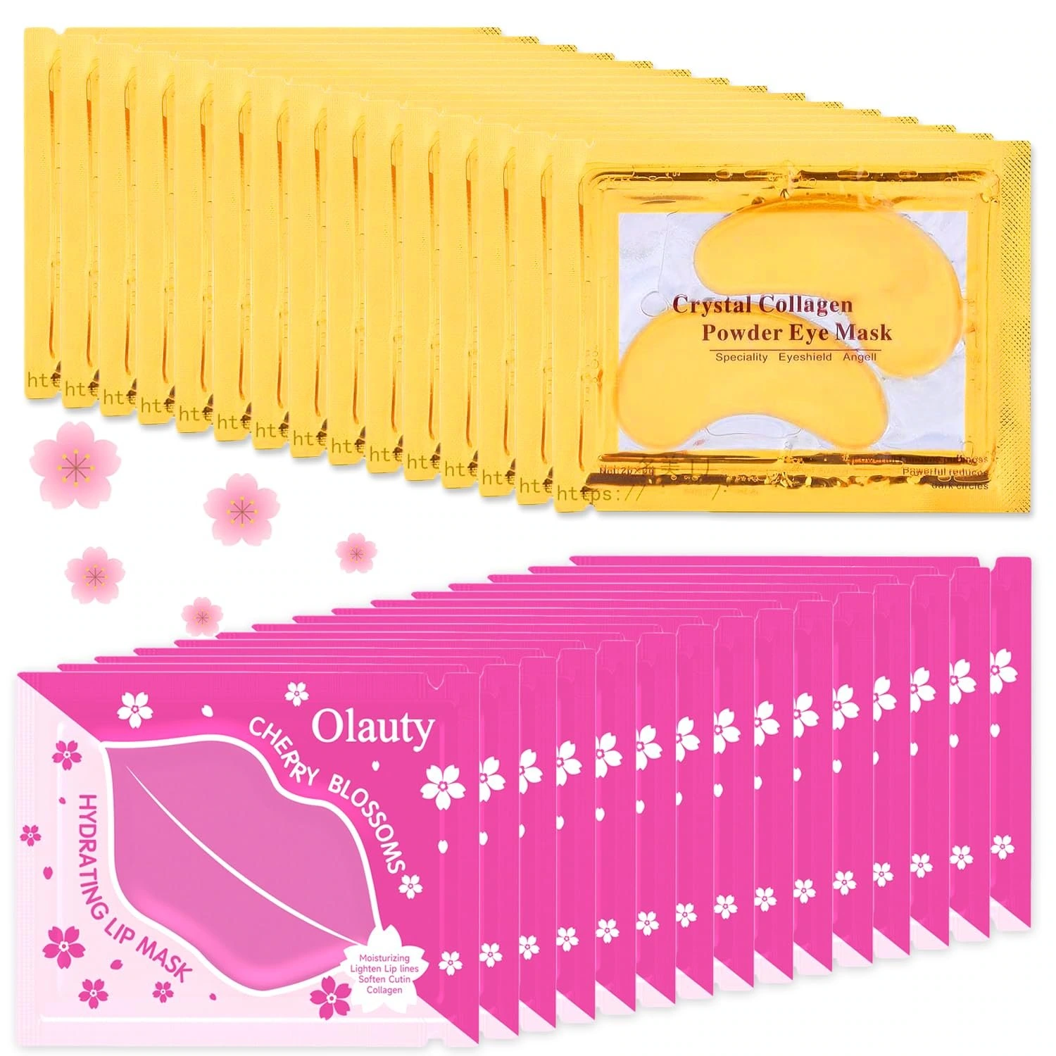 30 Pairs 24K Gold Eye Masks & Lip Masks, Under Eye Patches for Puffy Eyes, Lip Mask Skincare, Small Gifts, Mothers Day Gifts, Teacher Appreciation Gifts, Bulk Gifts, Bachelorette Party Favors