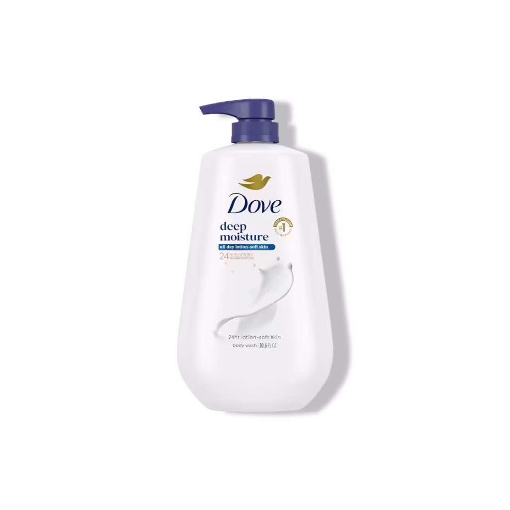 Dove Body Wash Deep Moisture for 24hr Lotion-Soft Skin Moisture Moisturizing Skin Cleanser with No Sulfates No Parabens 30.6 oz