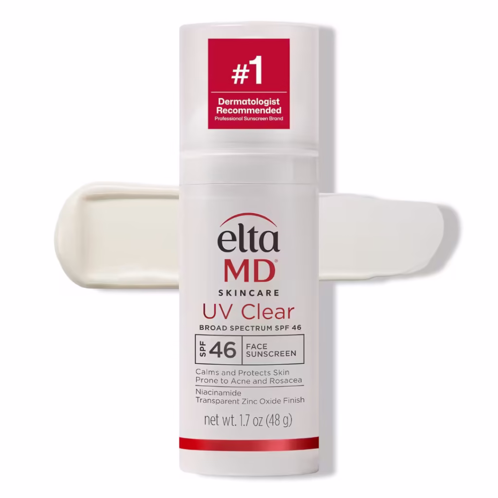 EltaMD UV Clear Face Sunscreen SPF, Oil-Free Sunscreen with Zinc Oxide, Dermatologist Recommended