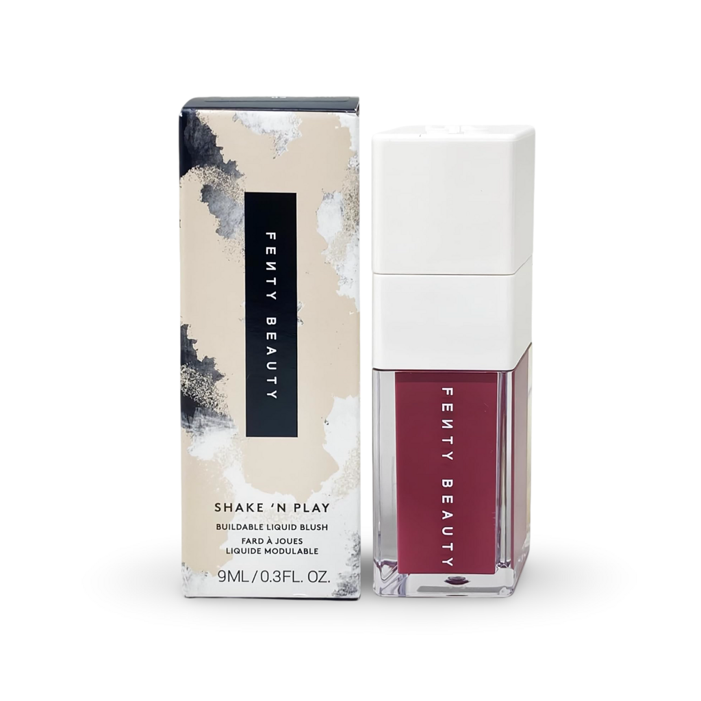 Fenty Beauty Buildable Liquid Blush in Shake 'N Play, 9ml, for natural glow.