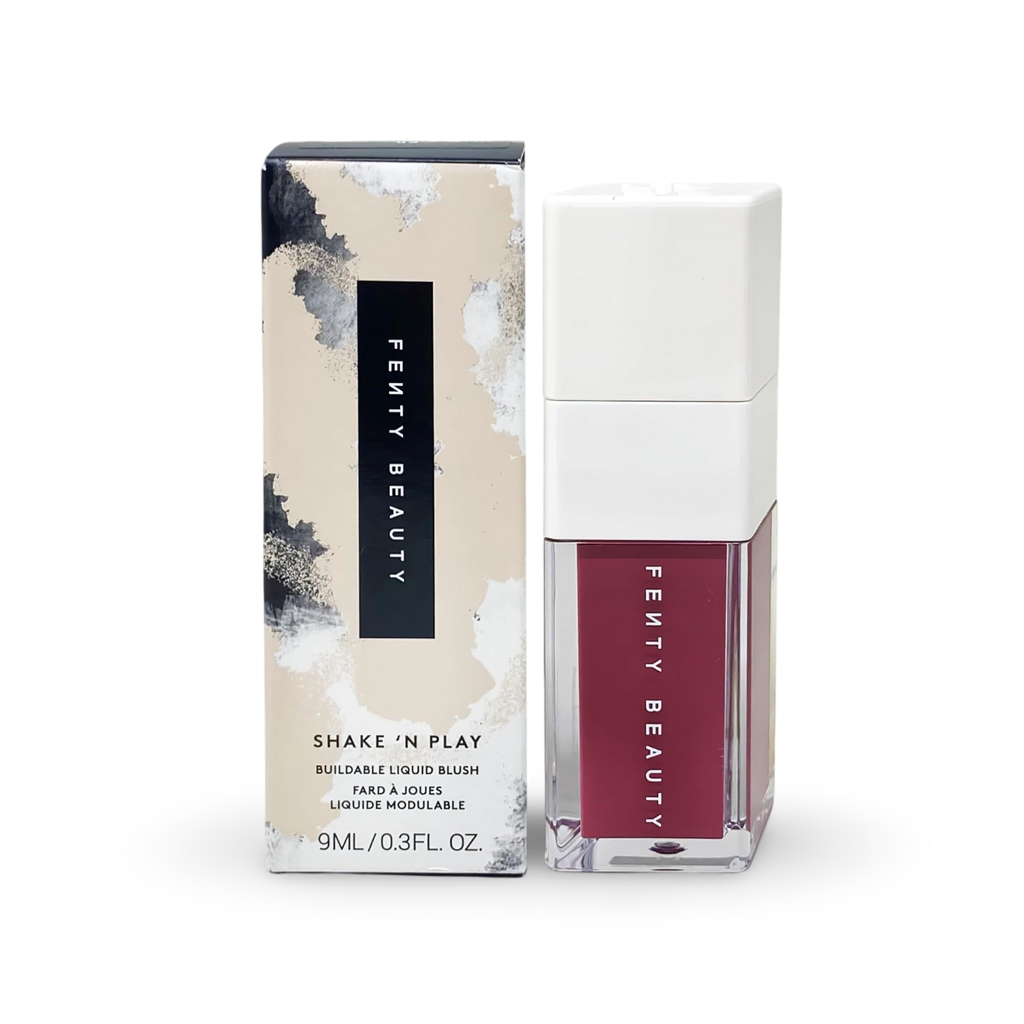 Fenty Beauty Buildable Liquid Blush in Shake 'N Play, 9ml, for natural glow.