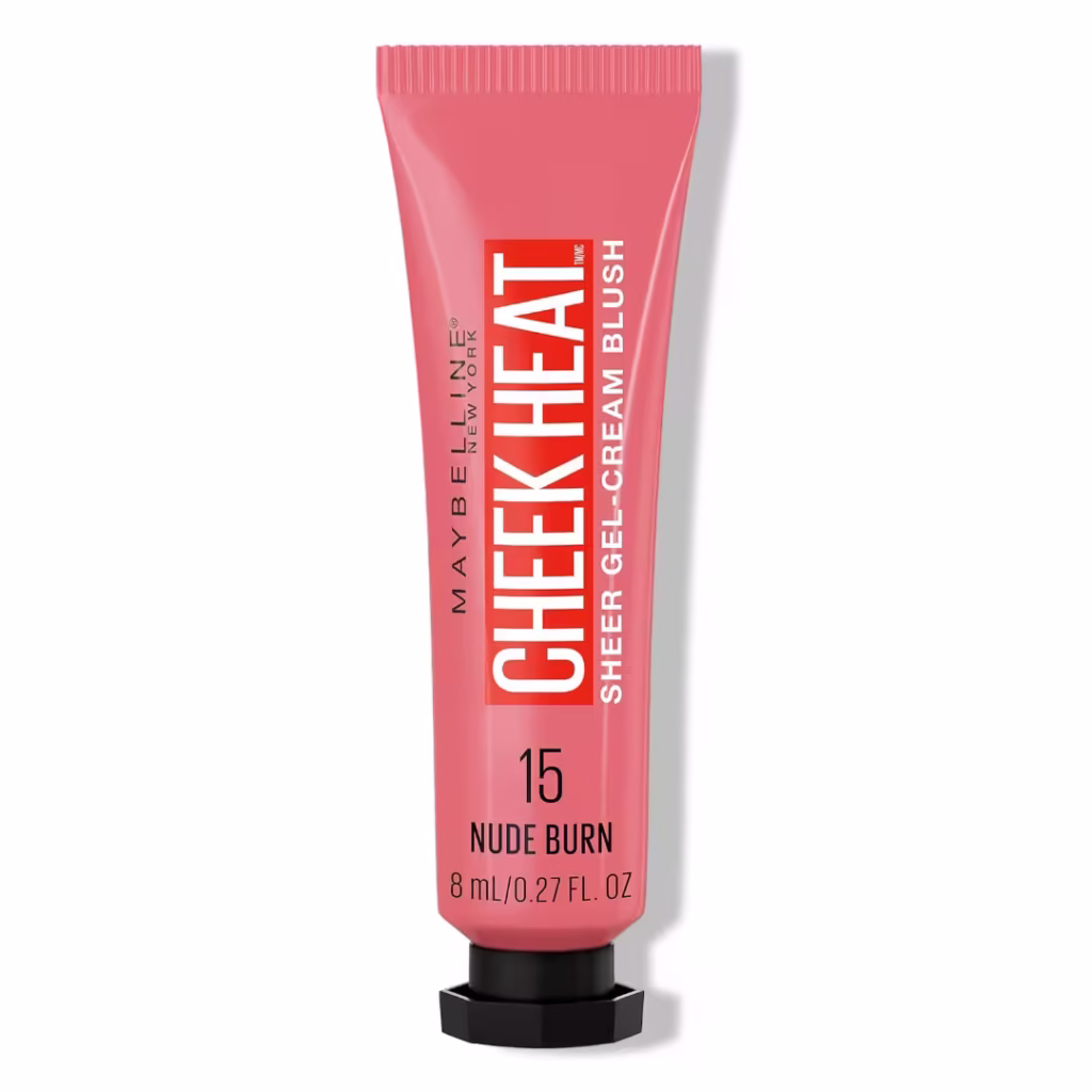 Maybelline Cheek Heat Gel-Cream Blush Makeup, Lightweight, Breathable Feel, Sheer Flush Of Color, Natural-Looking, Dewy Finish, Oil-Free, Nude Burn, 1 Count