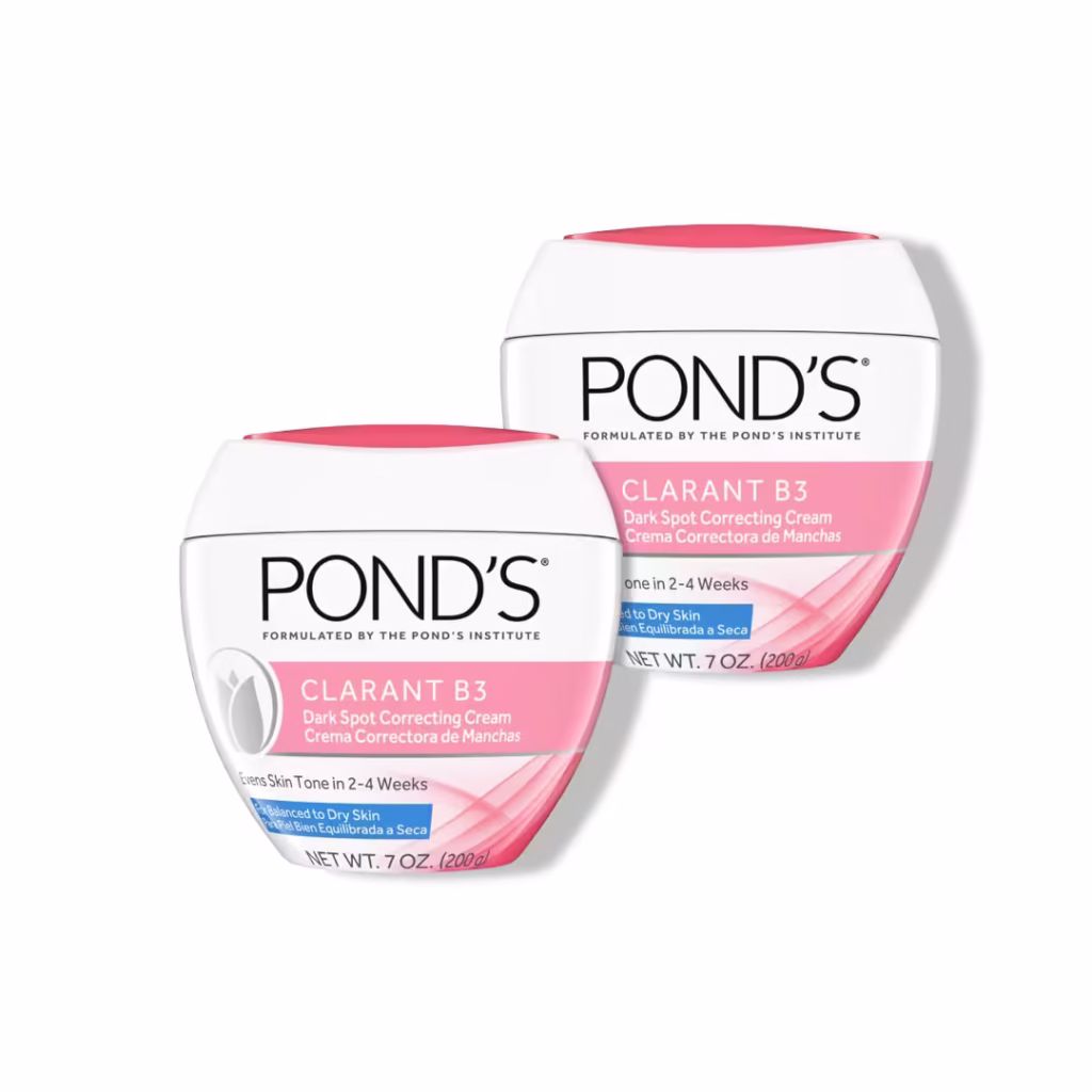 POND’S Clarant B3 Dark Spot Correcting Cream – Daily Moisturizer for Dry Skin – Moisturizing Face Cream with Vitamins B3 & C – Dermatologist Tested, 7 oz, 2 Pack