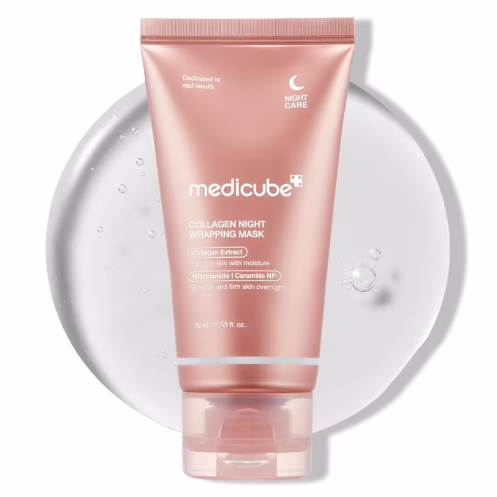 medicube Wrapping Mask Collagen Overnight Peel Off Facial Mask | Elasticity & Hydration Care, Reduces Sagging & Dullness | Hydrolyzed Collagen For Glowing Skin | Korean Skin Care, 2.53 fl.oz