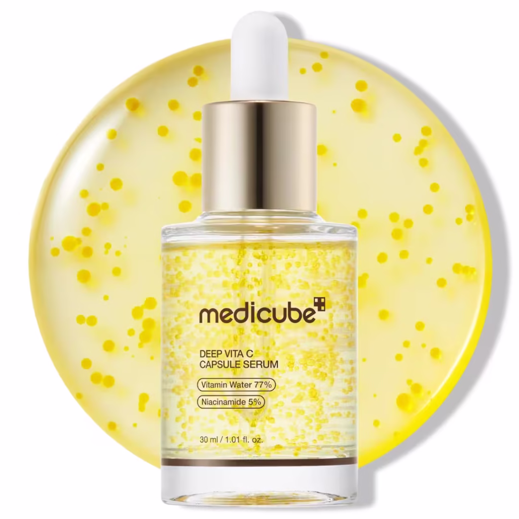 medicube Deep Vitamin C Capsule Serum | Hydrating Vitamin C Serum for Dull & Uneven-Looking Skin with Visible Concerns | Liposome Capsules for Smooth, Radiant Texture | Korean Skincare 1.01 fl.oz
