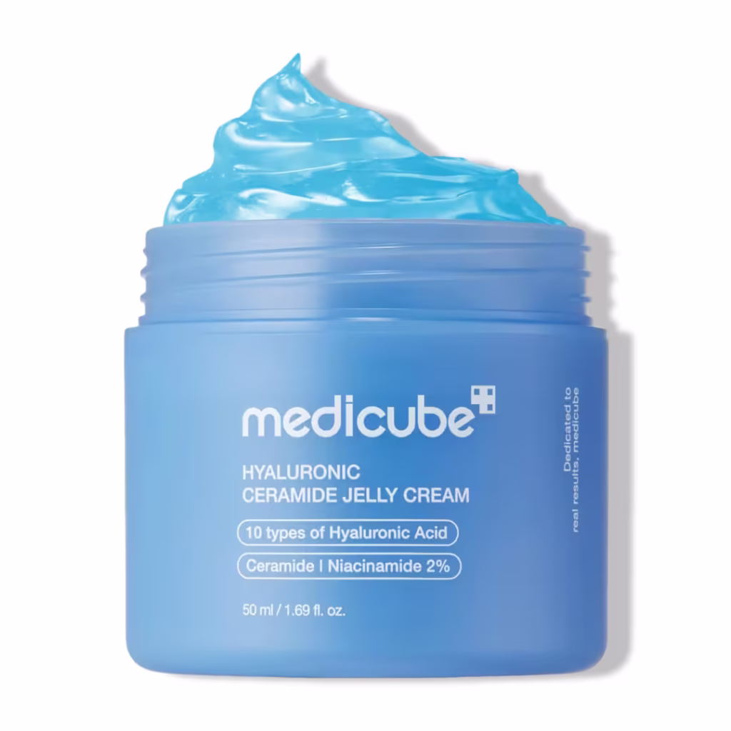 medicube Jelly Cream with Hyaluronic Acid | Daily Moisturizer for All Skin Types | Long-lasting Hydration with Hyaluronic Acid, Ceramides, Multi Peptides | Supports Skin's Natural Barrier | 1.69 fl.oz