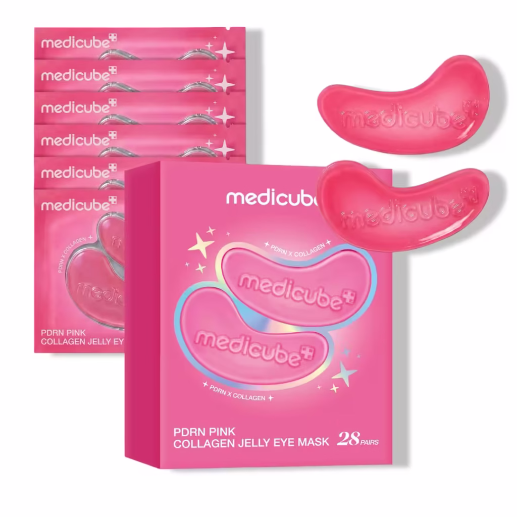 medicube PDRN Pink Collagen Jelly Eye Mask | Hydrogel Eye Patches with PDRN, Collagen, NAD | Refreshing for Puffy, Tired Eyes | Firming for Look of Wrinkles, Fine Lines | Korean Skincare (28 Pairs)
