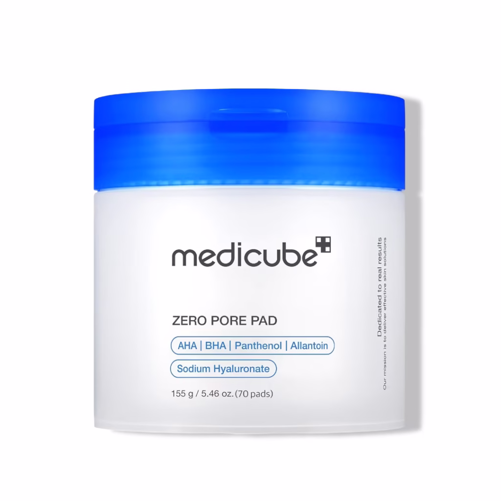 medicube Toner Pads Zero Pore Pad 2.0 | Dual-Textured Facial Pad for Exfoliation and Pore Care with 4.5% AHA Lactic Acid, 0.45% BHA Salicylic Acid | Ideal for All, Korean Skin Care, 70 Pads (1 Pack)