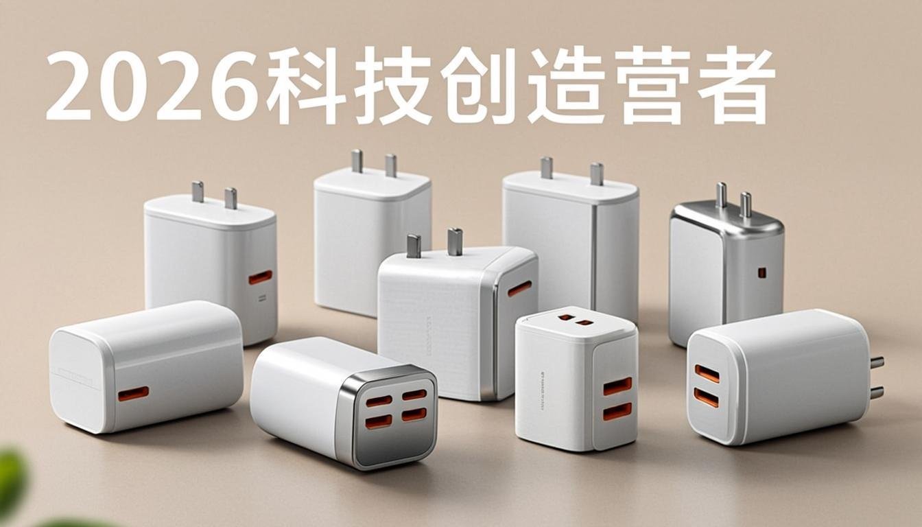 Collection of innovative 2026 tech chargers with sleek white design.