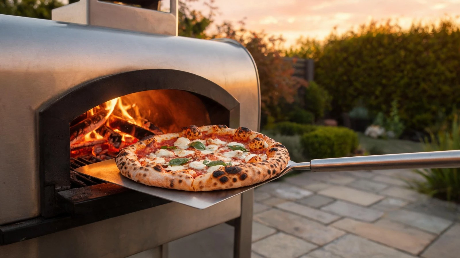 Best pizza ovens of 2026 — an outdoor pizza oven baking a Neapolitan pizza