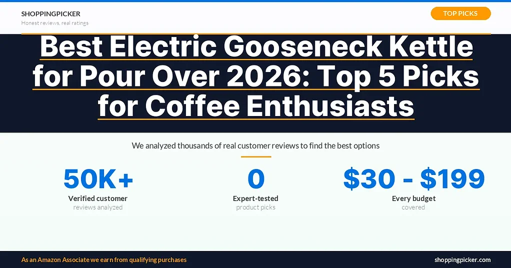 Best Electric Gooseneck Kettle for Pour Over 2026: Top 5 Picks for Coffee Enthusiasts
