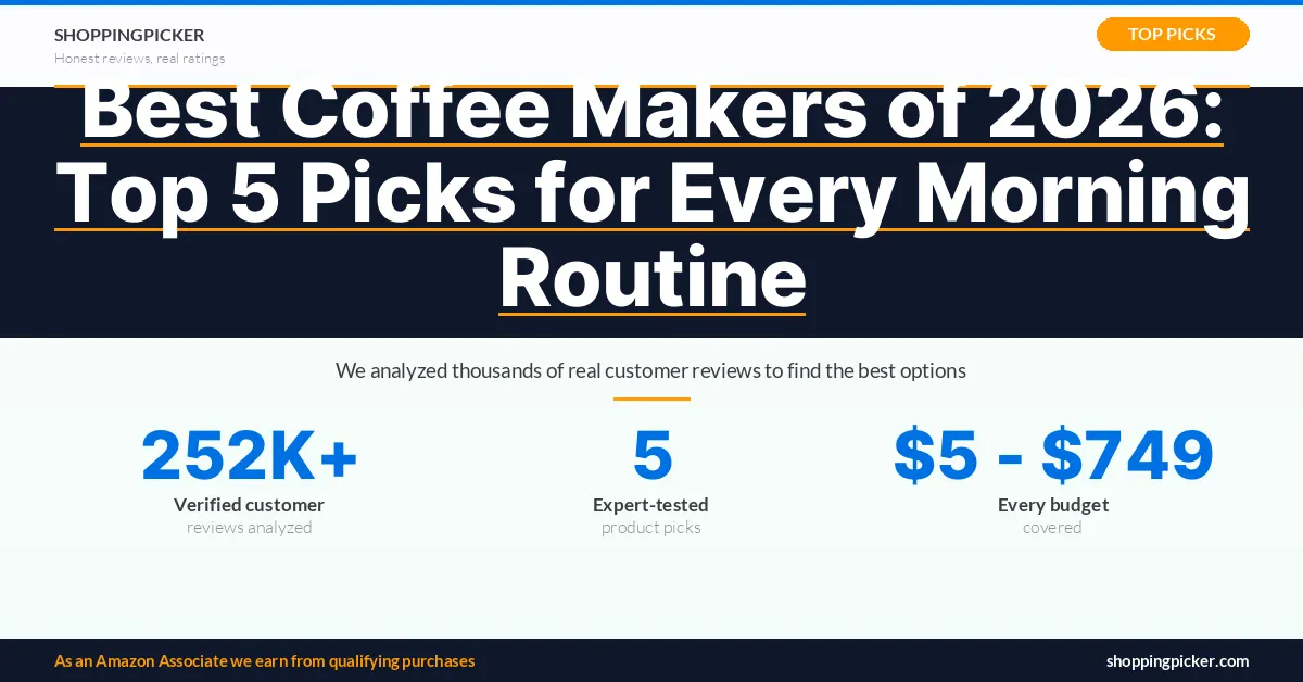 Best Coffee Makers of 2026: Top 5 Picks for Every Morning Routine — 5 best picks with real Amazon ratings and reviews