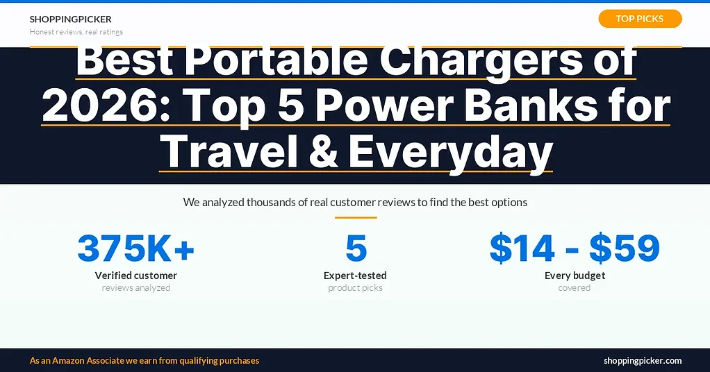 Best Portable Chargers of 2026: Top 5 Power Banks for Travel & Everyday