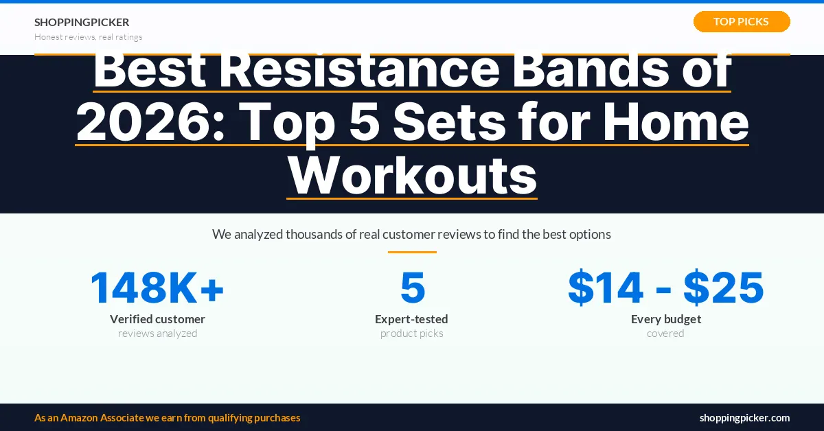 Best Resistance Bands of 2026: Top 5 Sets for Home Workouts — 5 best picks with real Amazon ratings and reviews