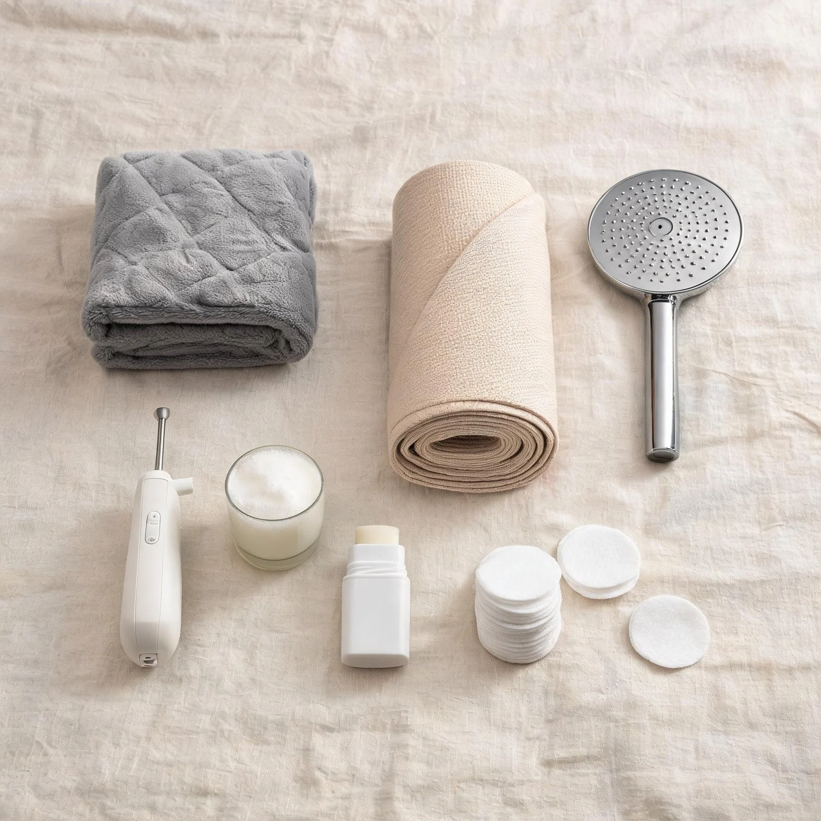 Weekend self care products - blanket yoga mat shower