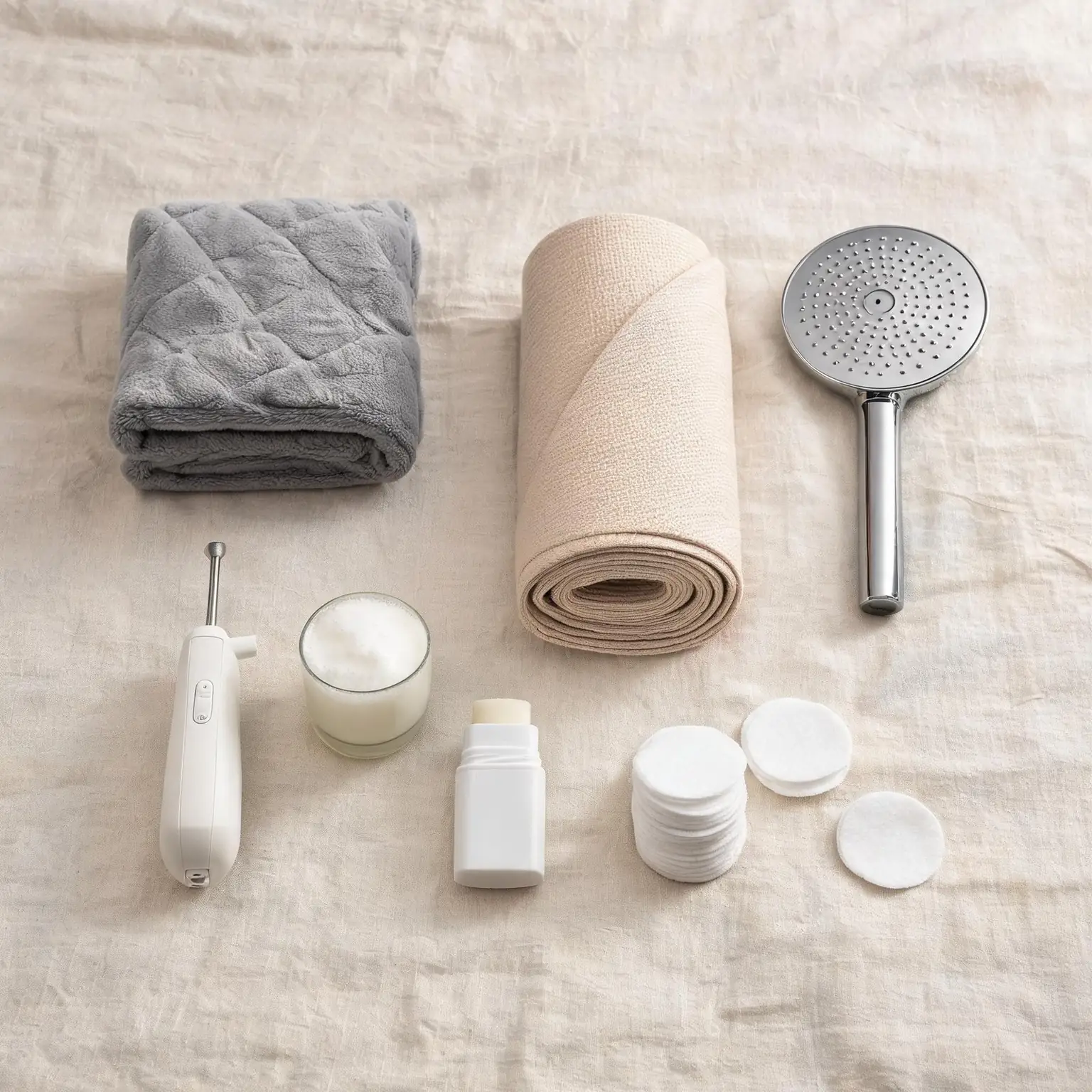 Weekend self care products: weighted blanket, yoga mat and rain shower head on Amazon