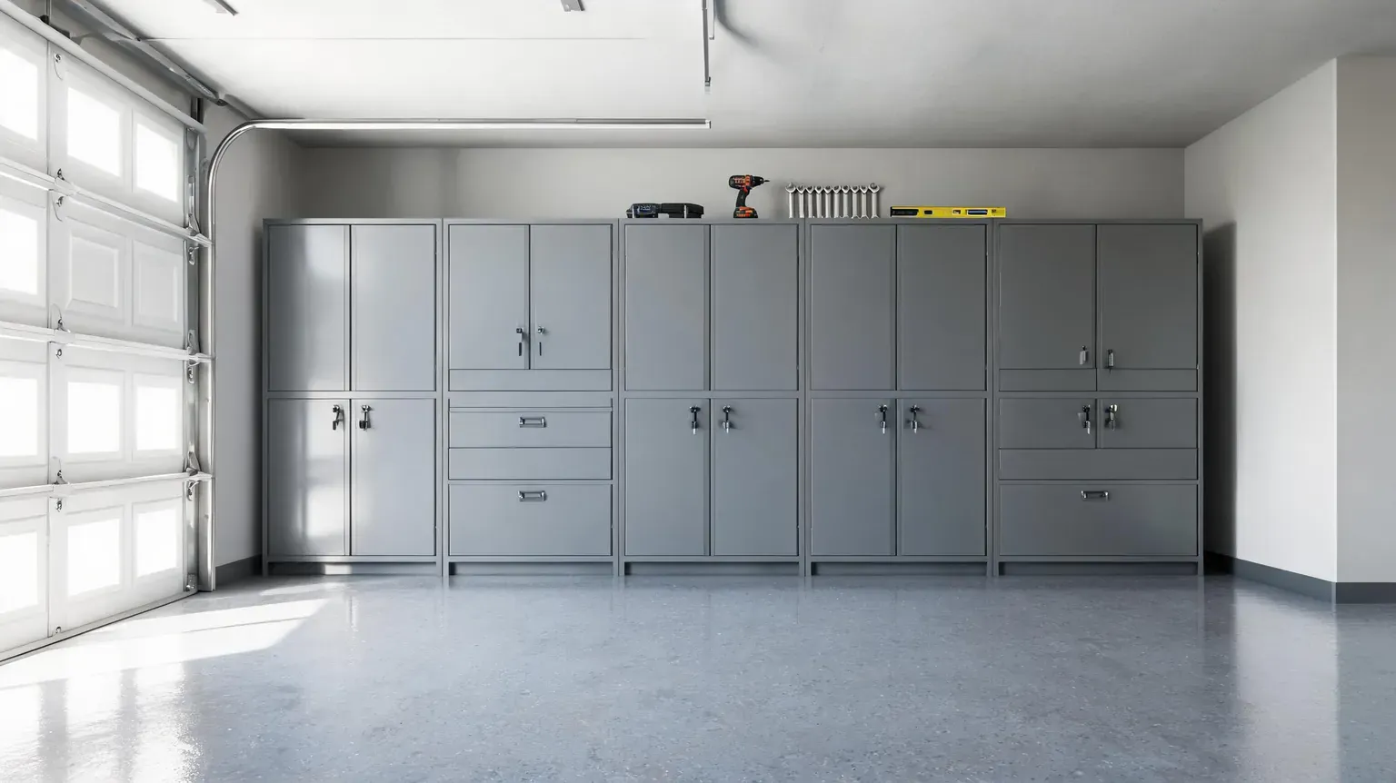 Best garage storage cabinets 2026 - tall steel locking cabinets in a clean garage